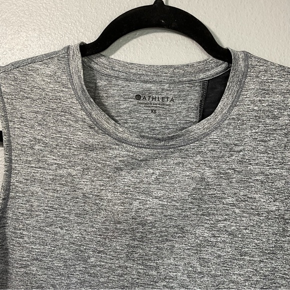 Athleta Active Wear Top Open Back XS heater gray T114 - Picture 2 of 7